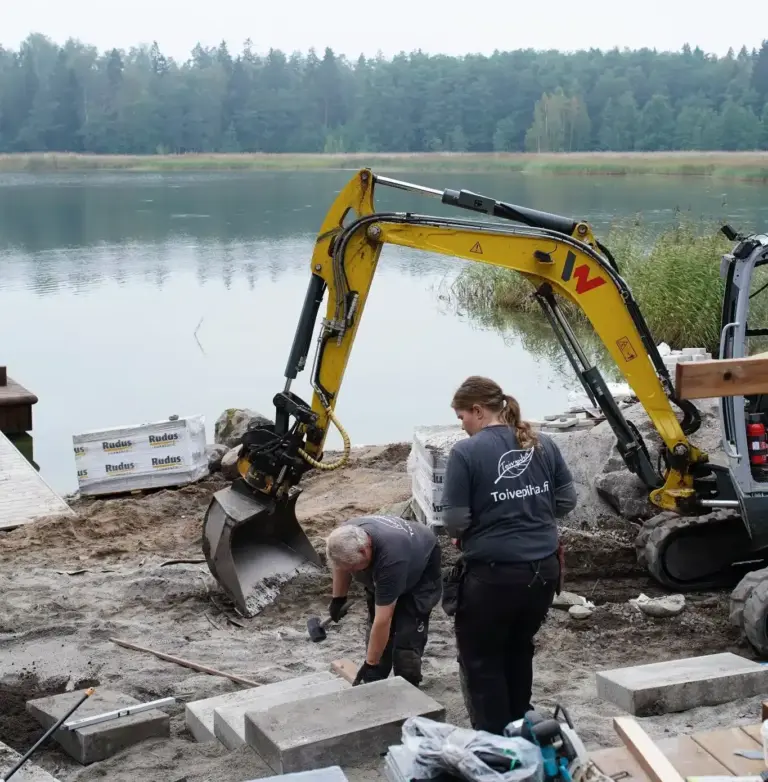 Mökin rakentaminen saareen
